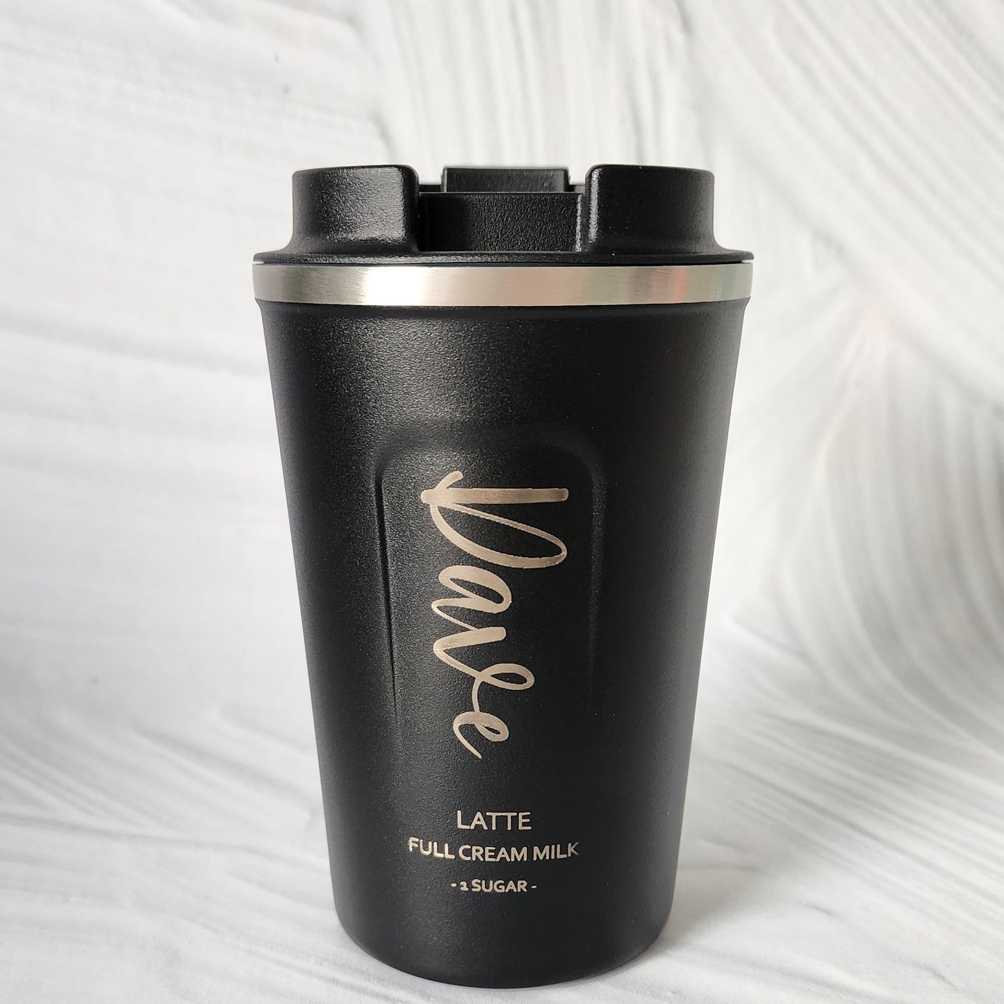 Personalised Coffee Cup (PINK or BLACK)